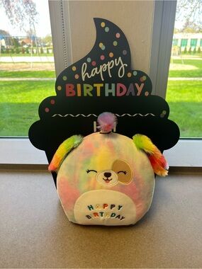 Kids Birthday Sign & Stuffed Animal